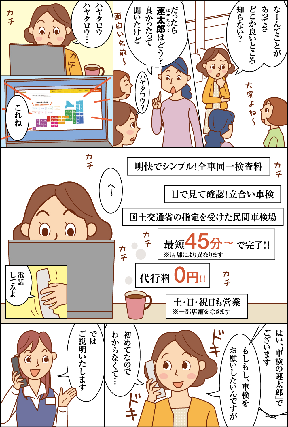 マンガで分かる車検の速太郎