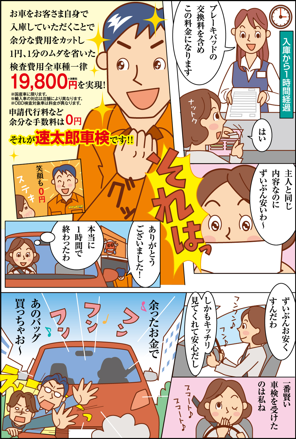 マンガで分かる車検の速太郎